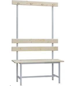 Ławka do szatni z wieszakiem i oparciem