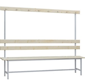 Ławka do szatni z wieszakiem i oparciem