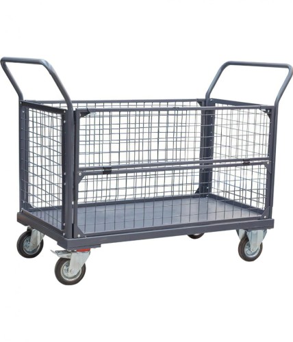 Wózek platformowy z siatką WPS2U-4R