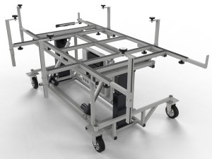 Stół stelaż do montażu, prefabrykacji MAŁYCH szaf i płyt elektrycznych i sterowniczych Pochył 60°