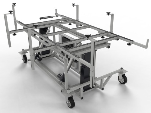 Stół stelaż z pochylanym blatem do prefabrykacji szaf i płyt automatyki Pochył 60°
