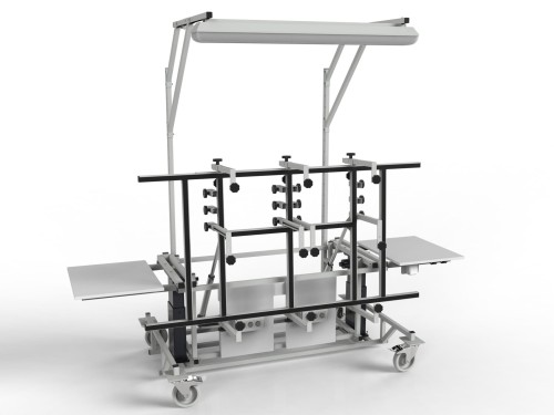 Stelaż stół do montażu, prefabrykacji szaf i płyt elektrycznych i sterowniczych Pochył 90°