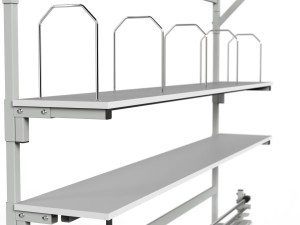 Stół do pakowania paczek SPR z półkami obcinarką i oświetleniem