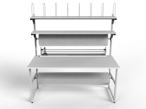 Stanowisko do pakowania SP z rolkami i półkami