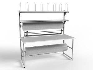 Stanowisko do pakowania SP z rolkami i półkami