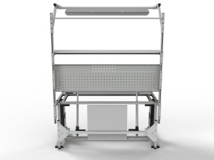 Stół montażowy z elektrycznie pochylanym / uchylanym blatem pochył 35 °