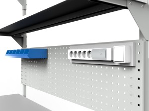 Stół montażowy z elektrycznie pochylanym / uchylanym blatem pochył 35 °