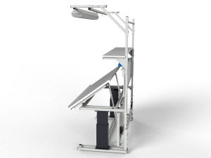 Stół montażowy z elektrycznie pochylanym / uchylanym blatem pochył 35 °