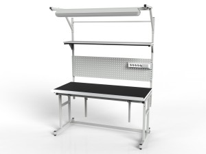 Stół montażowy regulowany z uchylnym blatem