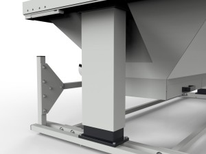 Duży stół szlifierski 2000 mm z elektryczną regulacją wysokości