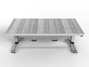Duży stół szlifierski 2000 mm z elektryczną regulacją wysokości