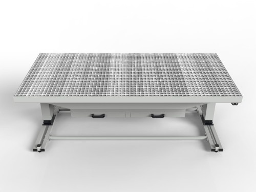 Duży stół szlifierski 2000 mm z elektryczną regulacją wysokości