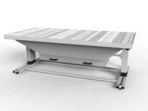 Duży stół szlifierski 2000 mm z elektryczną regulacją wysokości