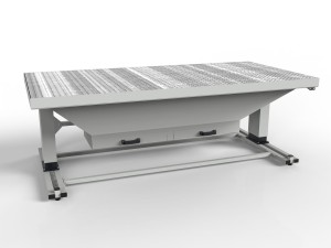 Duży stół szlifierski 2000 mm z elektryczną regulacją wysokości