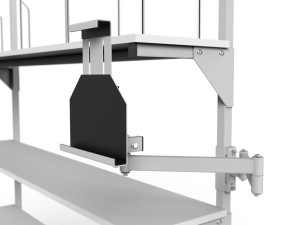 Stół do kompletacji SPR z uchwytem na tablet półkami i szufladą