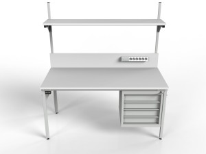 Regulowany stół montażowy ESD 1500x800 mm SMRPK2-0815-ESD