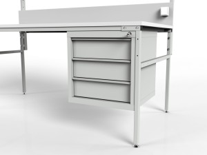 Stół montażowy ESD 1800x900 mm SMPCK1 szafką i oświetleniem
