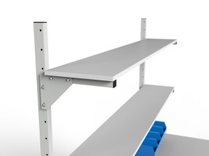 Stół roboczy z kontenerem i półkami