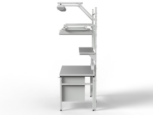 Stół roboczy z dodatkowym oświetleniem bocznym