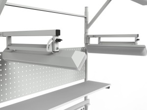 Stół roboczy z dodatkowym oświetleniem bocznym