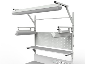 Stół roboczy z dodatkowym oświetleniem bocznym