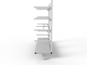 Duży wózek lakierniczy półkowy 5 półek