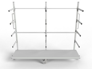 Duży wózek lakierniczy półkowy 5 półek