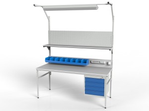 Stół montażowy z centralnym oświetleniem SMPK2C