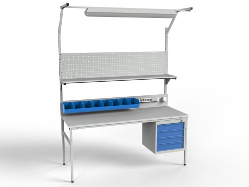 Stół montażowy z centralnym oświetleniem SMPK2C