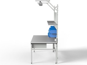 Stół roboczy z pojemnikami