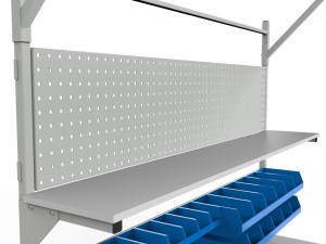 Stół roboczy z pojemnikami