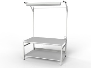 Stół roboczy z półką pod blatem