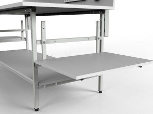 Stół kompletacyjny SP z półkami bocznymi i oświetleniem