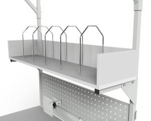 Stół monterski z regulowanym blatem, oświetleniem i szufladą na klawiaturę