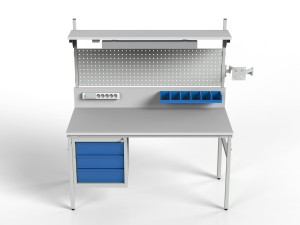 Stół roboczy regulowany z półką