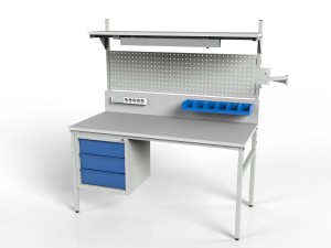 Stół roboczy regulowany z półką