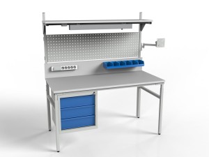 Stół roboczy regulowany z półką