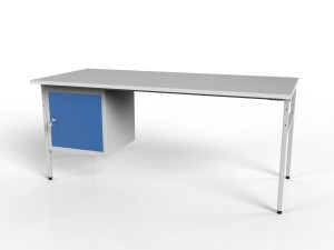 Stół roboczy z szafką podwieszaną