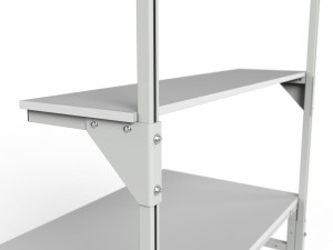 Stół monterski regulowany z półką i centralnym oświetleniem