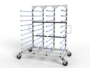 Wózek lakierniczy półkowy 9 półek