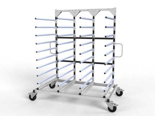 Wózek lakierniczy półkowy 9 półek