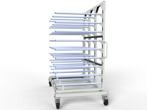 Wózek lakierniczy półkowy 9 półek