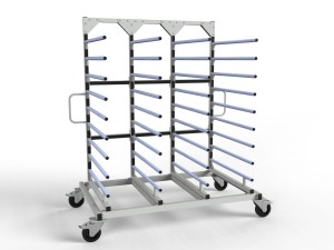 Wózek lakierniczy półkowy 9 półek
