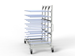 Wózek lakierniczy półkowy 7 półek