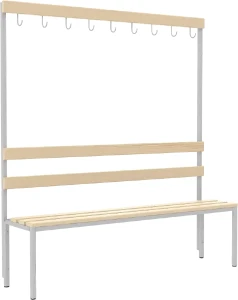 Ławka do szatni ŁSZ 1 1500 RAL 7035 wizualizacja poglądowa