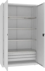 Ciężka szafa warsztatowa z półkami i szufladami Malow MSW 212/5-26