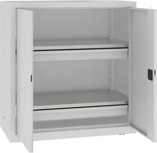 Ciężka szafa warsztatowa z półkami i szufladami Malow MSW 110/5-27