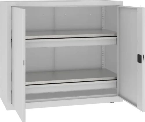 Ciężka szafa warsztatowa z półkami i szufladami Malow MSW 112/5-27