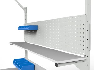 Stół montażowy modułowy SMPC z oświetleniem i półką detal górny