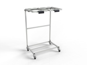 Mobilny stojak WO-14254 na dwa worki na odpady 120L